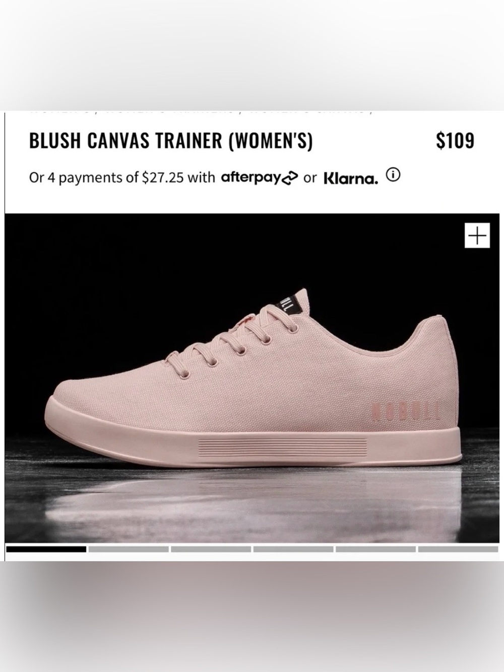 NOBULL Blush Canvas Trainer - Light Pink